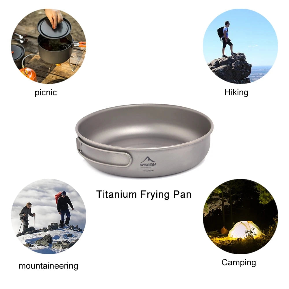 
A lightweight non-stick camping skillet designed for portability and outdoor cooking, ideal for hiking and camping trips.