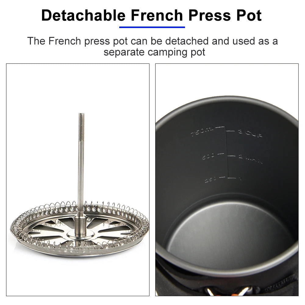 Lightweight and compact Widesea portable camping stove designed for hiking, featuring a small circular burner suitable for cookware like sauté pans or saucepans.