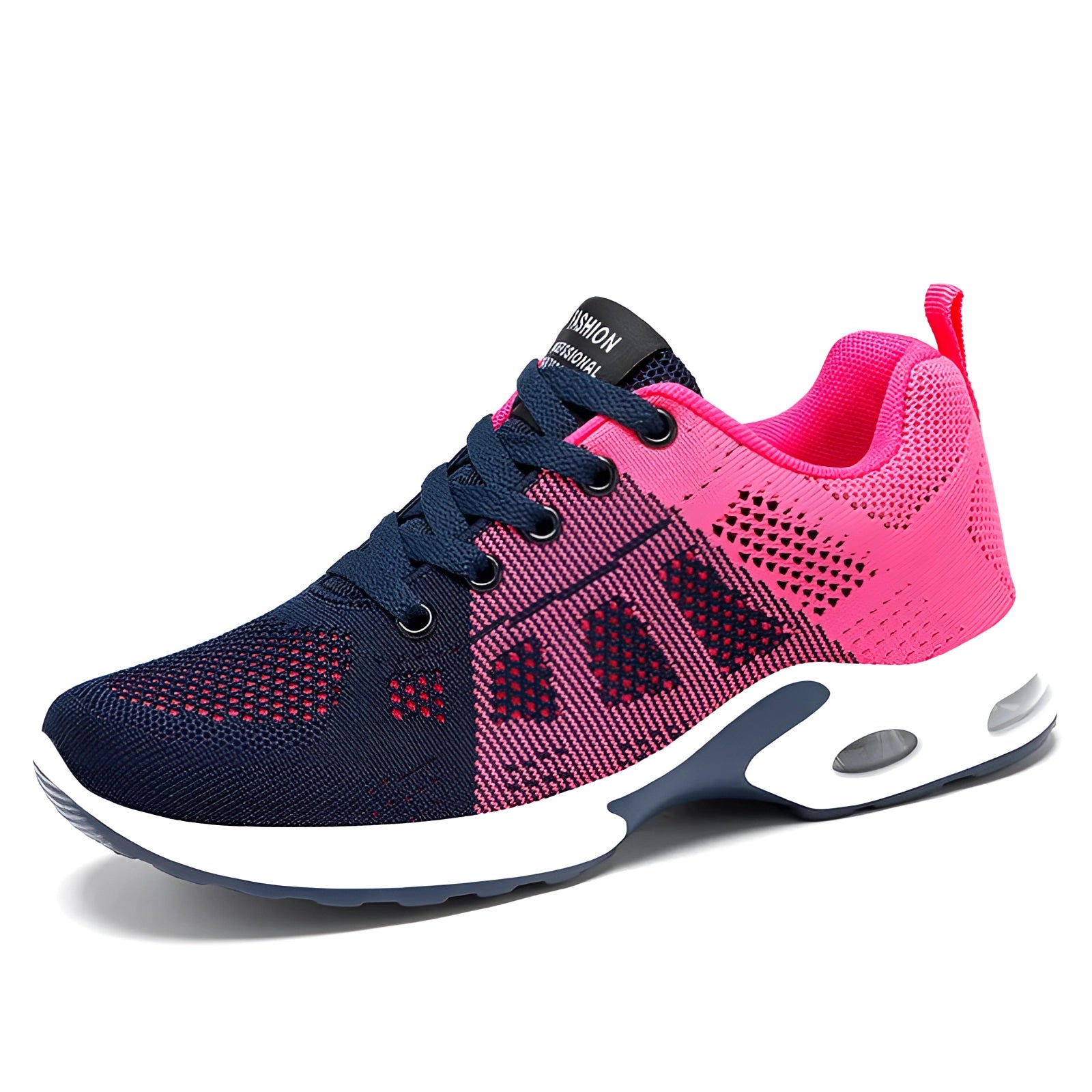 Women's lightweight breathable running shoes in a blue and purple color scheme, featuring a sleek and sporty design suitable for outdoor activities.