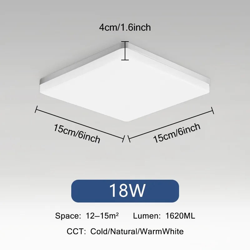 Rovenature Rectangular Ceiling Light with Motion Sensor