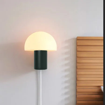 Design Wall Lamp with Plug in Dark Green or Deep Black Rovenature