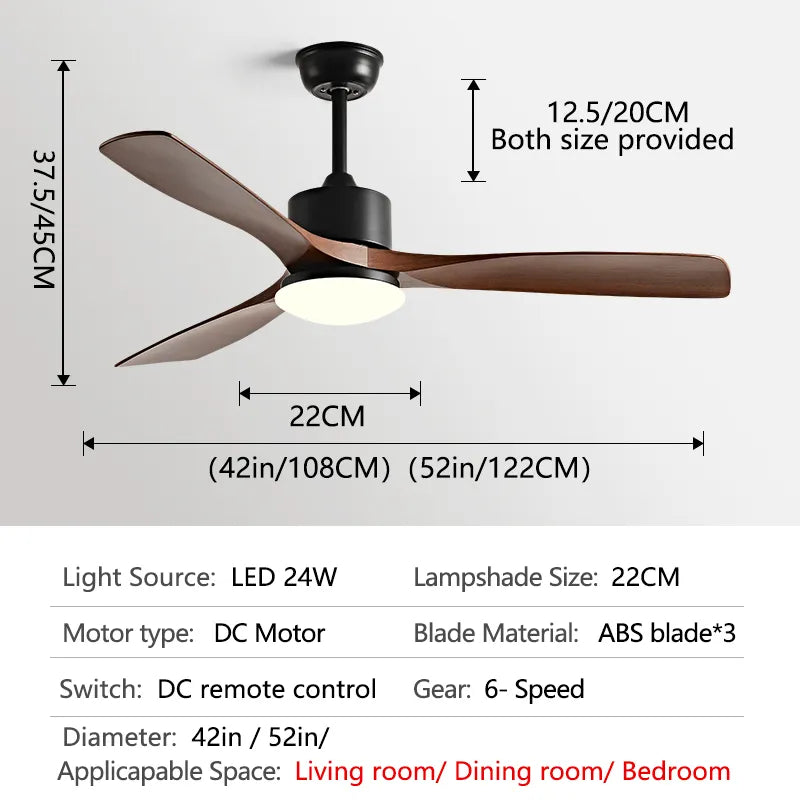 Rovenature Ceiling Light with Fan – Elegant Lighting and Practical Cooling for Your Living Room