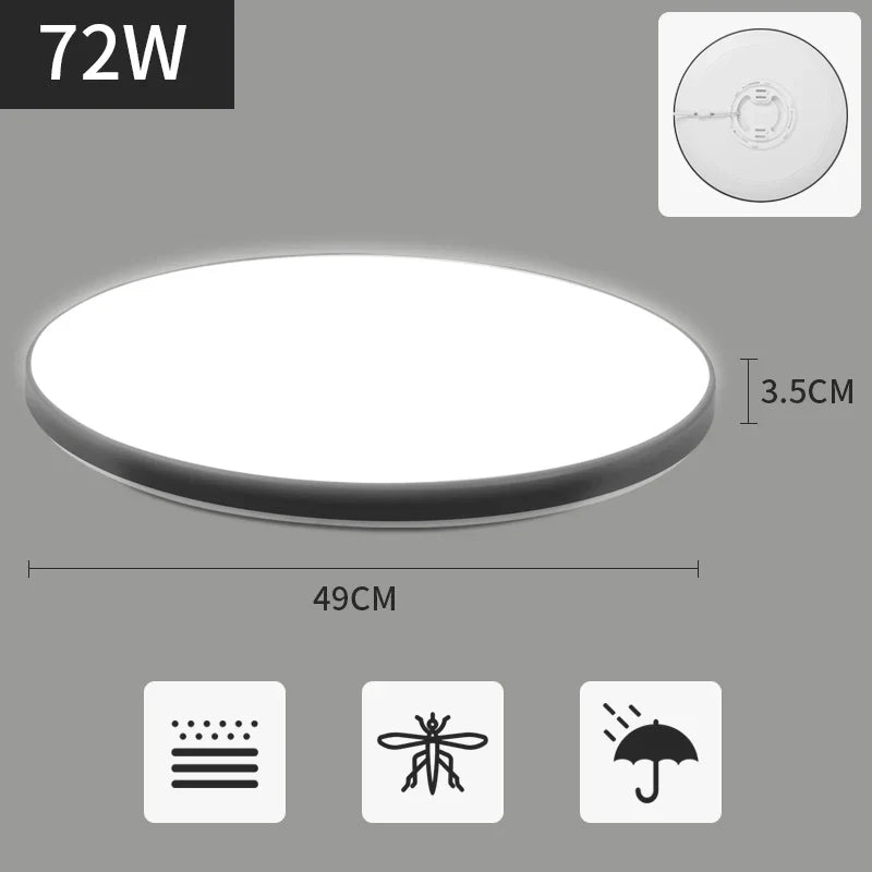 Rovenature Flat LED Ceiling Light for Bathroom