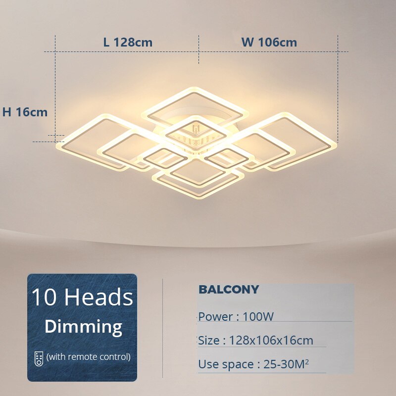 Rovenature Dimmable LED Ceiling Lights with Remote Control