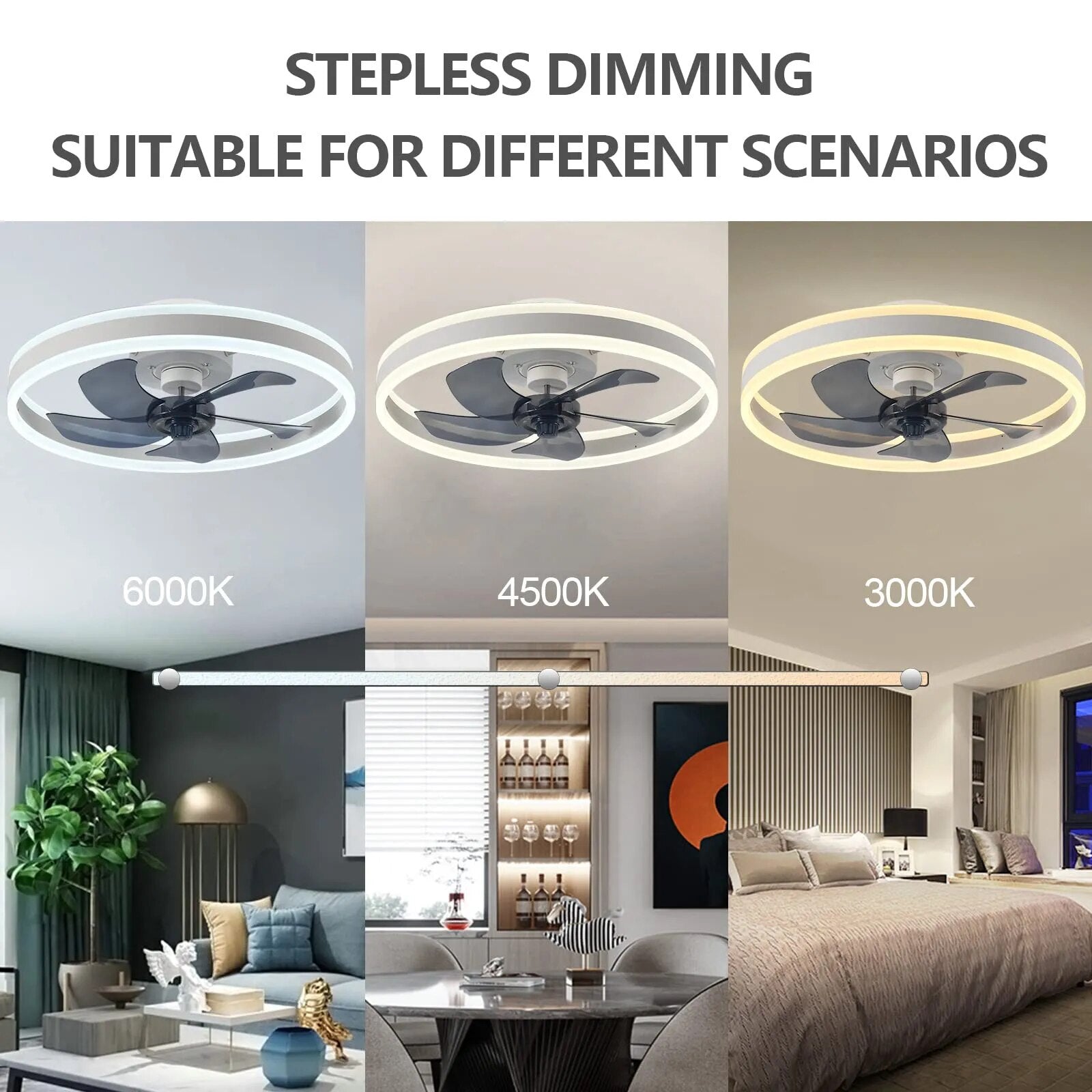 Rovenature LED Ceiling Light with Fan - Elegant 2-in-1 Lighting and Ventilation Device