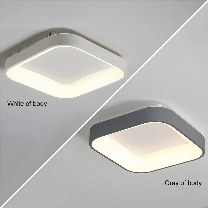 Rovenature LED Bathroom Ceiling Light - Rectangular in Gray, White, or Black