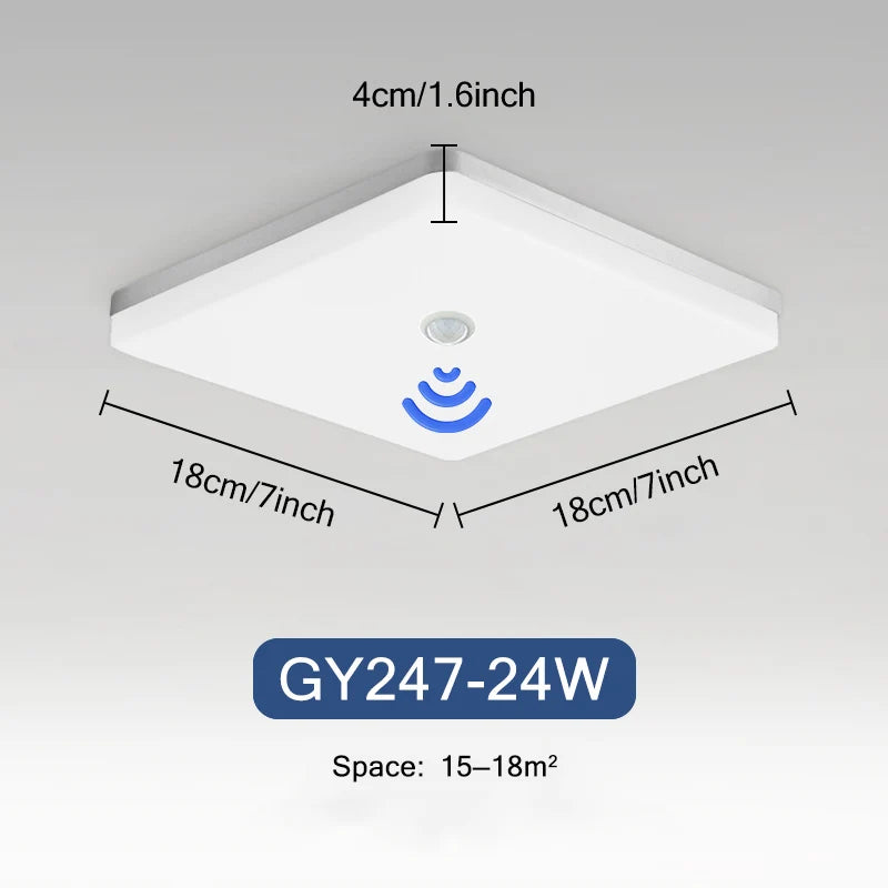 Rovenature Rectangular Ceiling Light with Motion Sensor