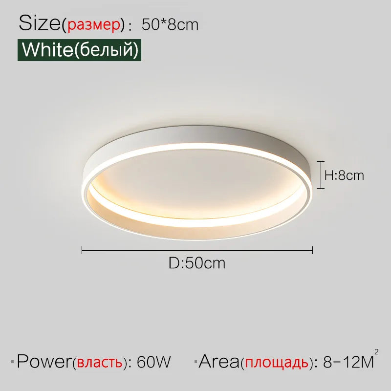 Rovenature Flat Round Ceiling Light - Modern, Flat, Round Lighting for Stylish Ambiance