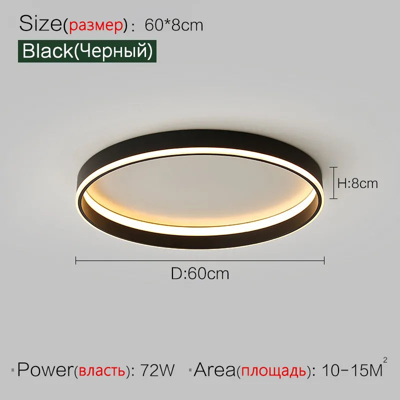 Rovenature Flat Round Ceiling Light - Modern, Flat, Round Lighting for Stylish Ambiance