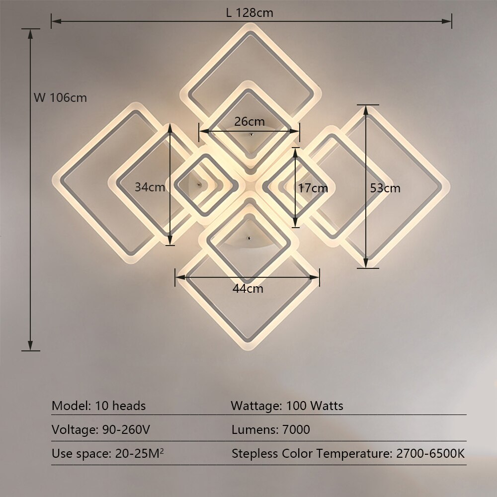 Rovenature Dimmable LED Ceiling Lights with Remote Control