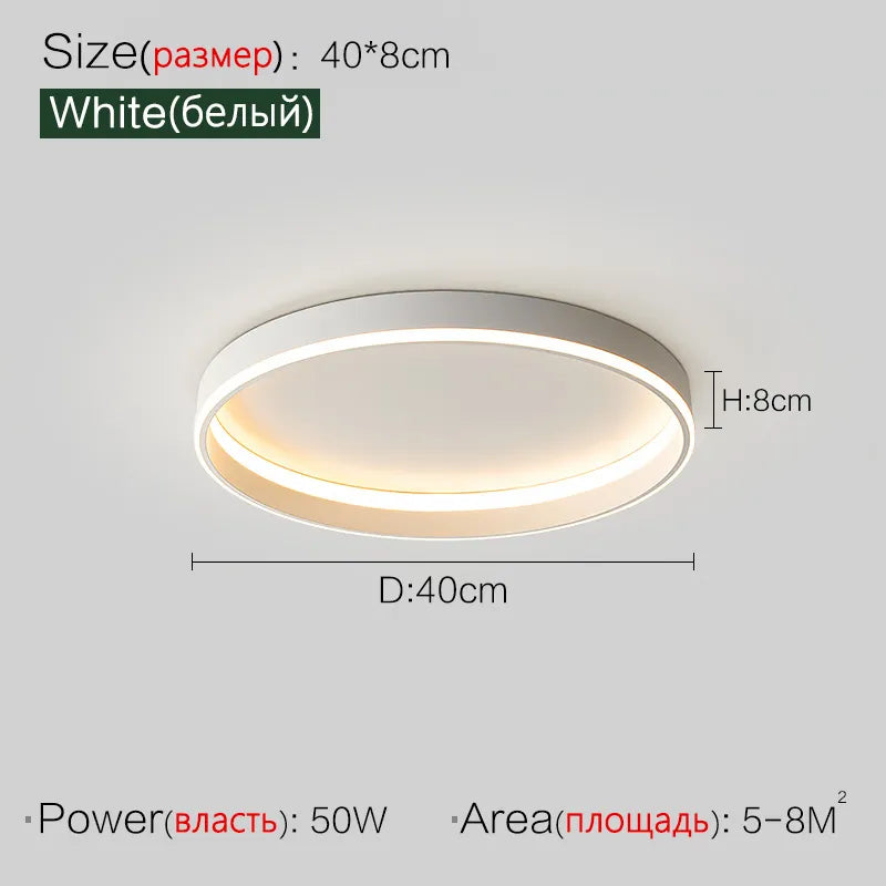 Rovenature Flat Round Ceiling Light - Modern, Flat, Round Lighting for Stylish Ambiance