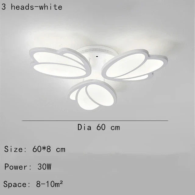 Rovenature Bedroom Ceiling Light LED - Modern Butterfly Design Light