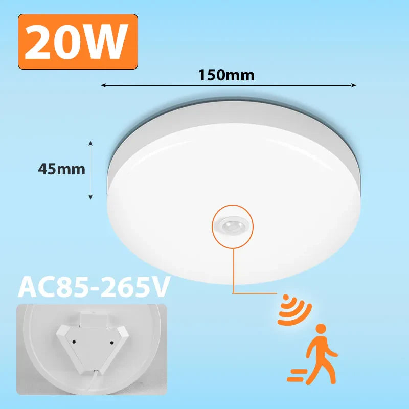 Rovenature Bad Ceiling Light with Motion Sensor - Modern Design for Bathroom Lighting