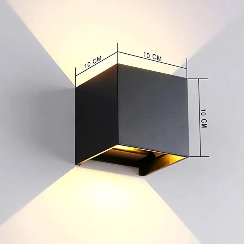 Rovenature Cube Black - Elegant, Waterproof Wall Lighting with Cubic Design