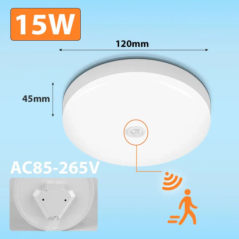 Rovenature Bad Ceiling Light with Motion Sensor - Modern Design for Bathroom Lighting