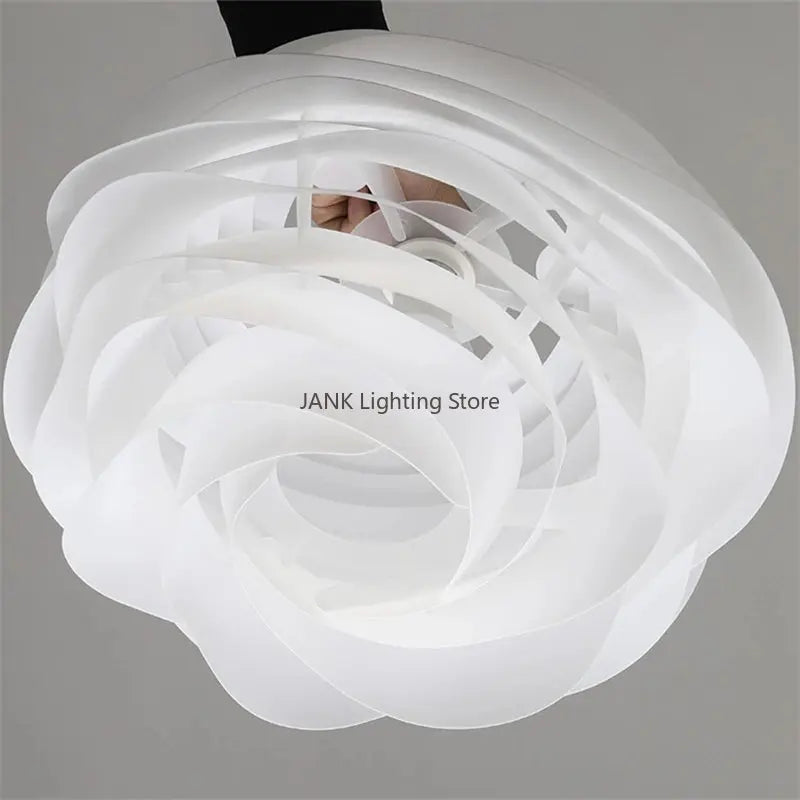 Rovenature Ceiling Light Bedroom - Elegant Hanging White Rose