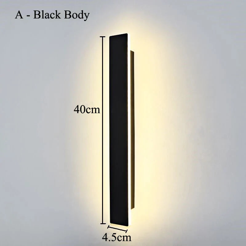 Linear Wall Lamp Black - Minimalist Elegance for Rovenature