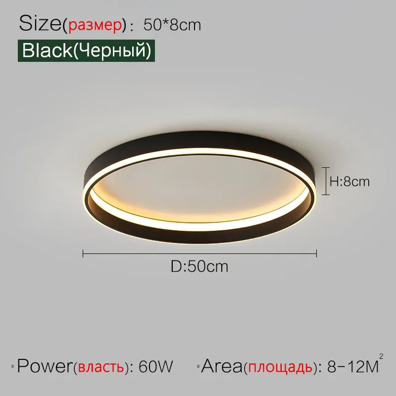 Rovenature Flat Round Ceiling Light - Modern, Flat, Round Lighting for Stylish Ambiance