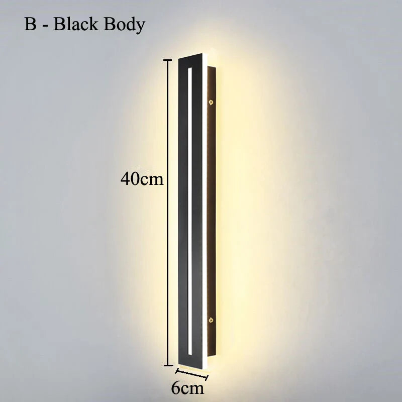 Linear Wall Lamp Black - Minimalist Elegance for Rovenature