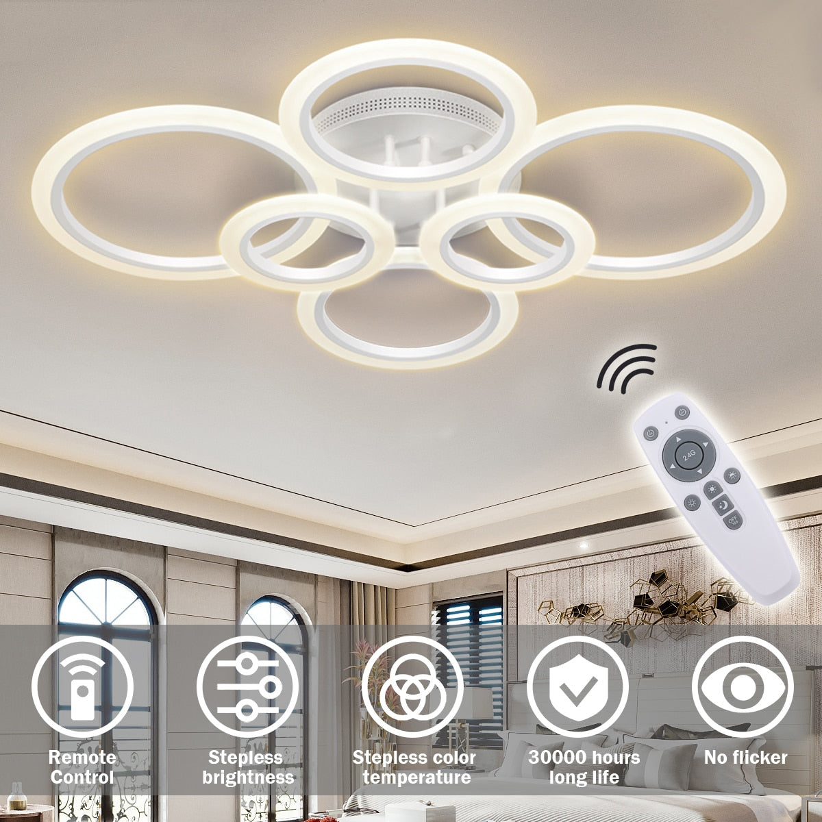 Rovenature LED Ceiling Light with Remote Control