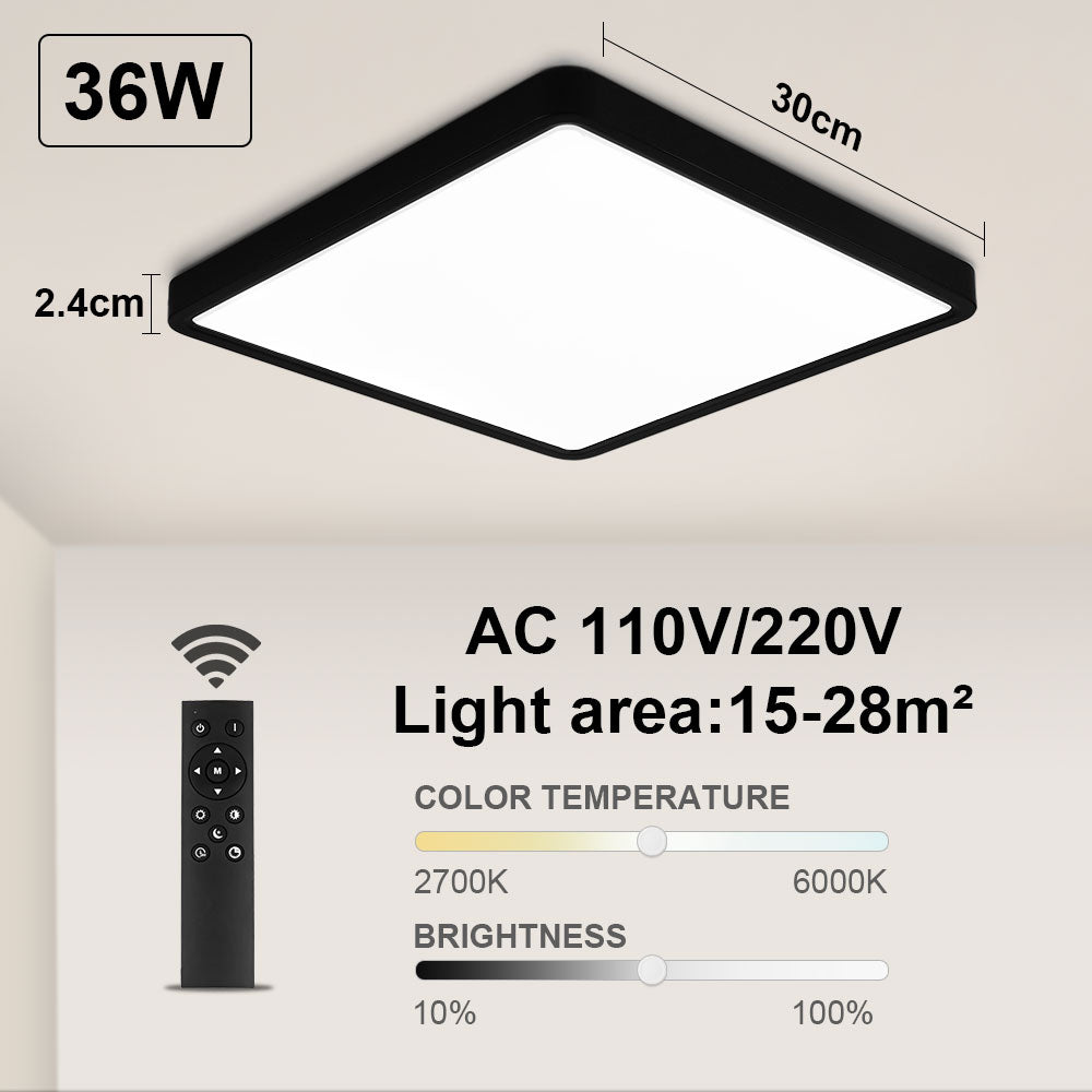 Dimmable LED Ceiling Light with Remote Control Rectangular by Rovenature