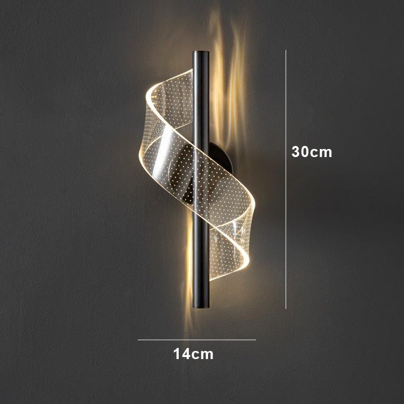 Rovenature Indoor Wall Light Vintage Gold – Spiral Shape with Light Stars