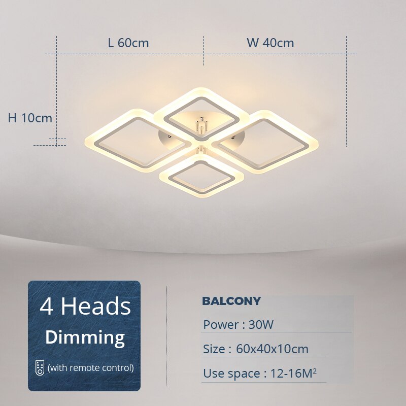 Rovenature Dimmable LED Ceiling Lights with Remote Control