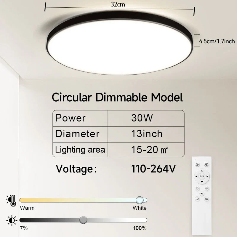 Rovenature Moisture Room Ceiling Light IP44 with HF Motion Sensor