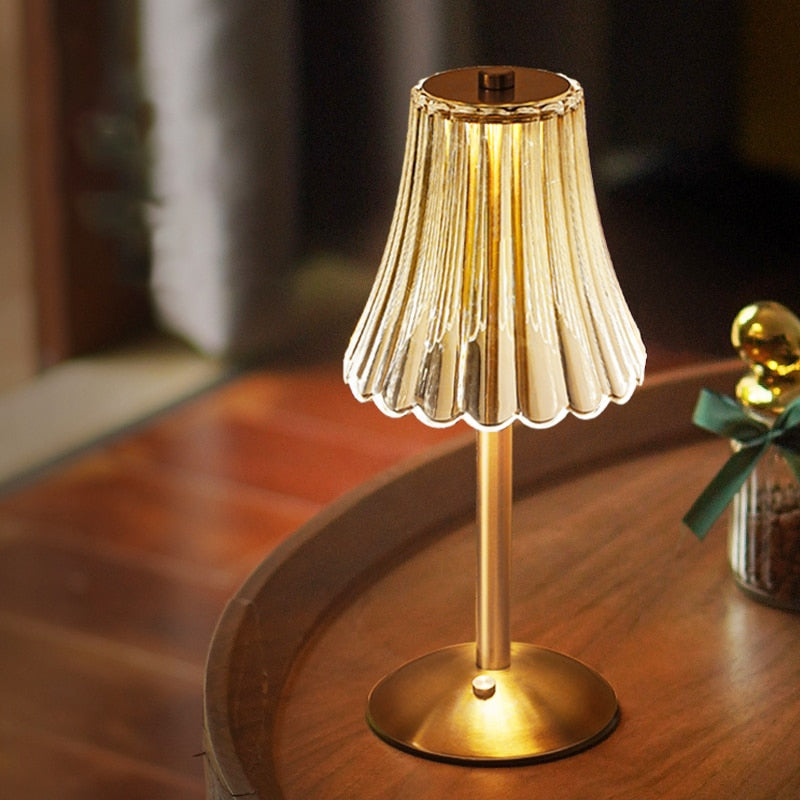 Rovenature Crystal Style Touch Activated Table Lamp