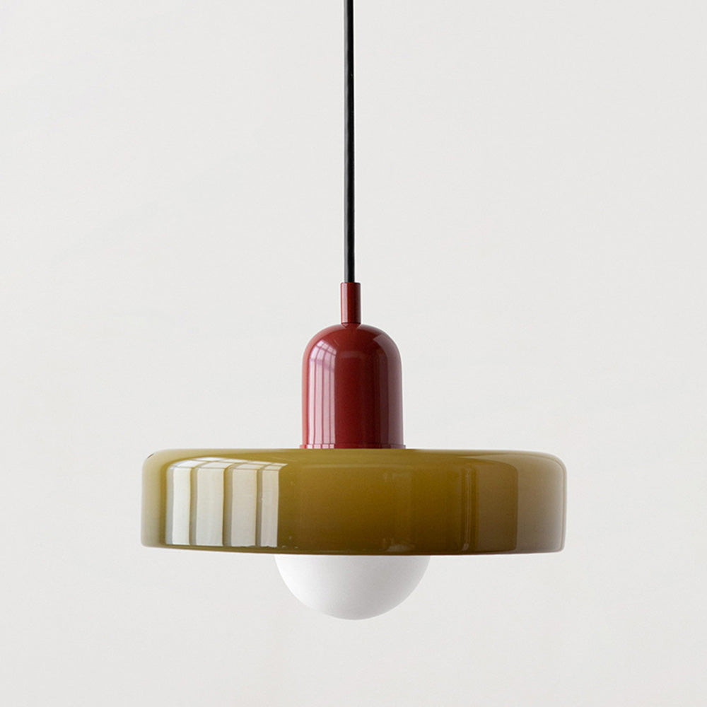 Rovenature Colored Glass Bauhaus Pendant Light