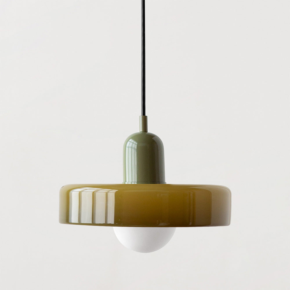 Rovenature Colored Glass Bauhaus Pendant Light