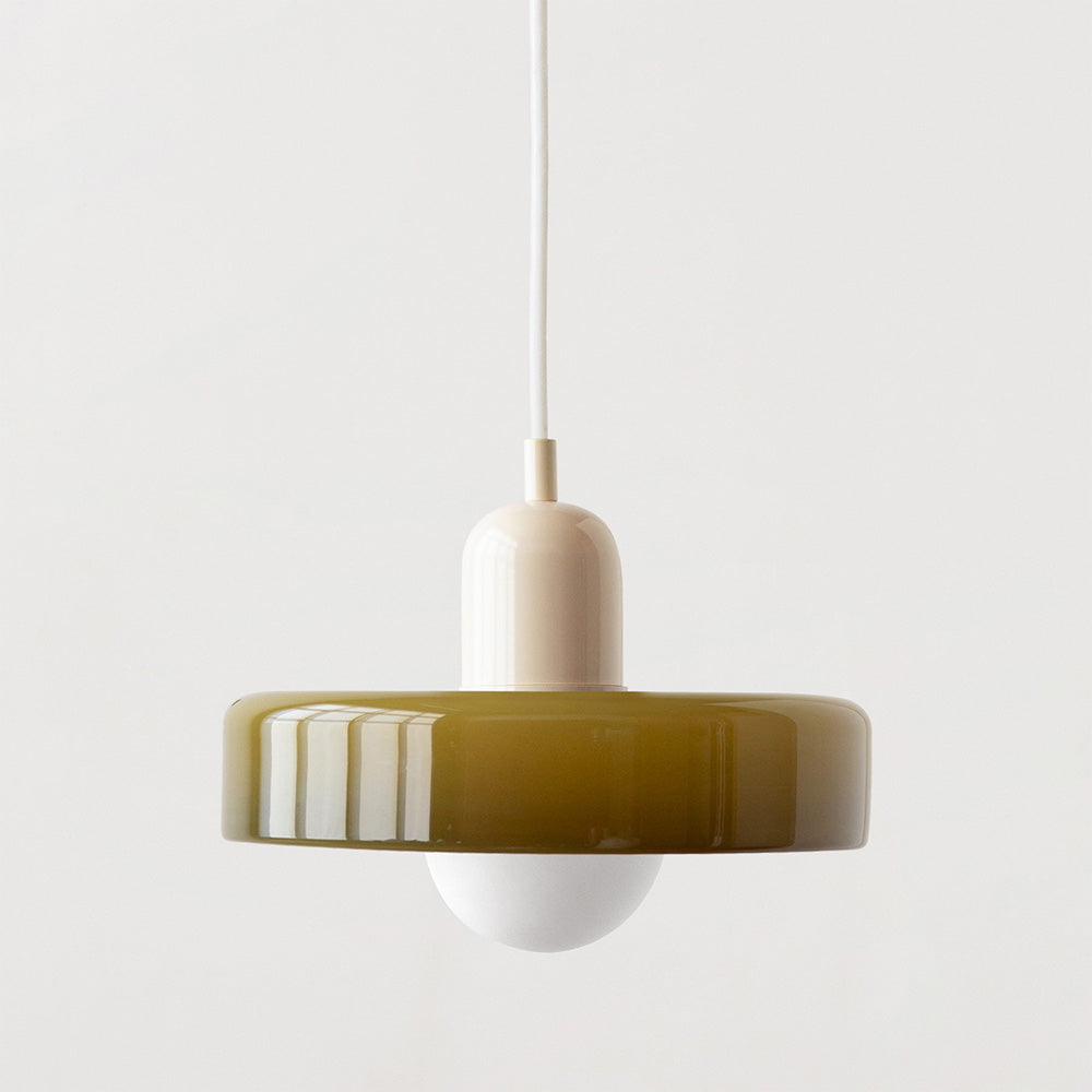 Rovenature Colored Glass Bauhaus Pendant Light