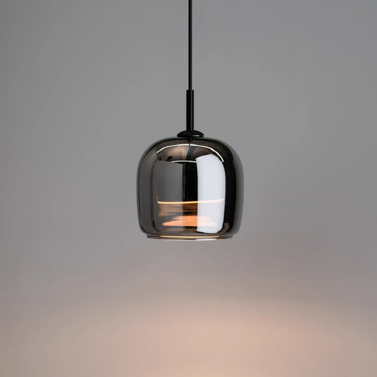 Rovenature Black Glass Pendant Light - Modern LED Chandelier for Stylish Interiors