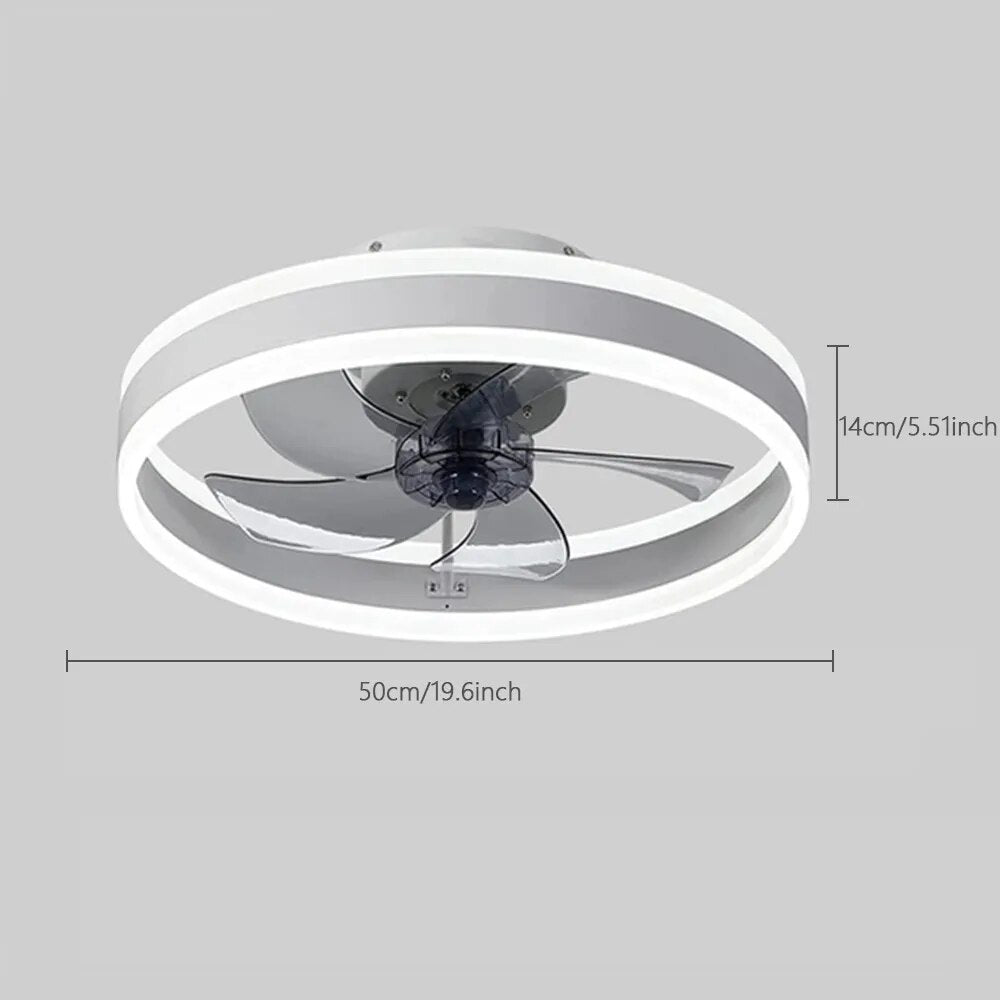 Rovenature LED Ceiling Light with Fan - Elegant 2-in-1 Lighting and Ventilation Device