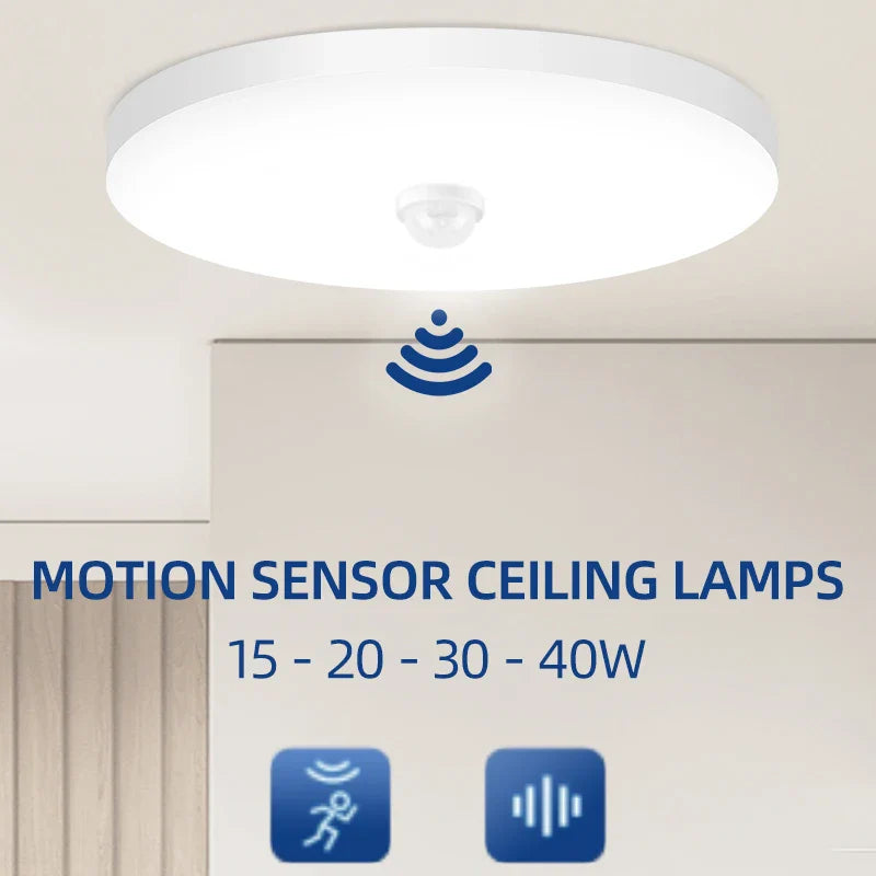 Rovenature Bad Ceiling Light with Motion Sensor - Modern Design for Bathroom Lighting