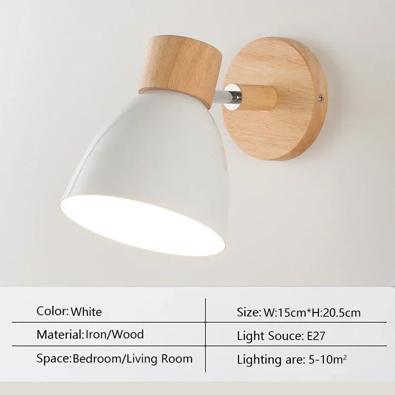 Rovenature LED Lamp White with Wood Accents