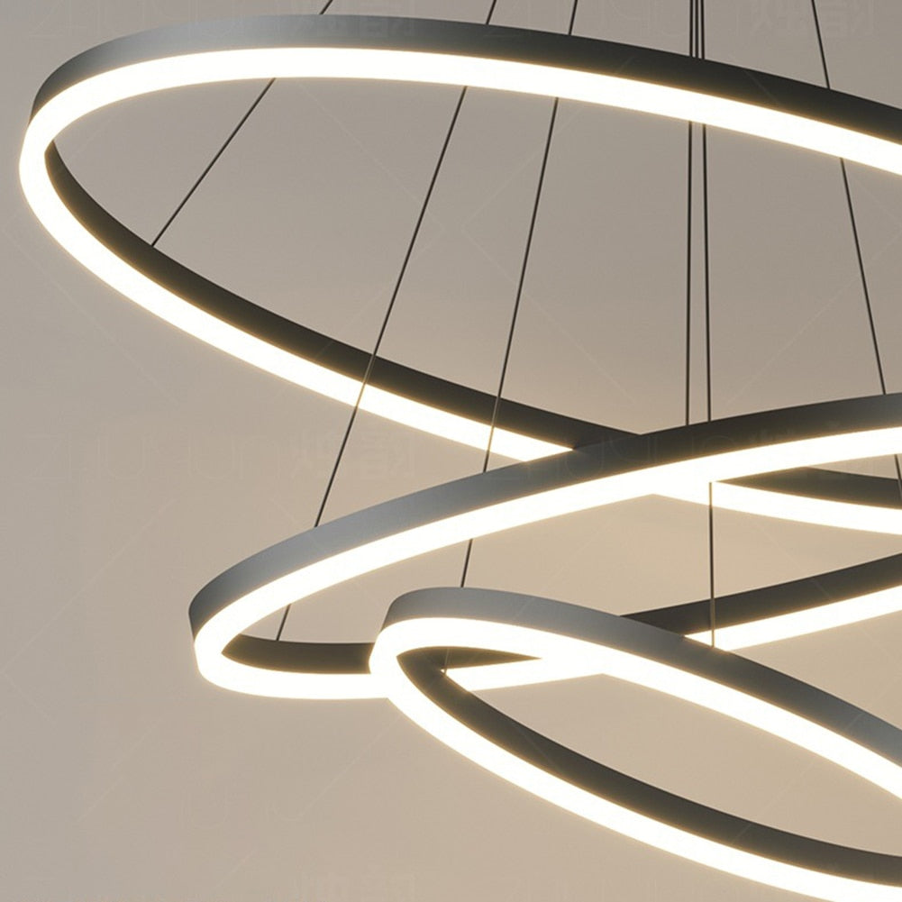 Rovenature Hanging Ceiling Light with Three Circles