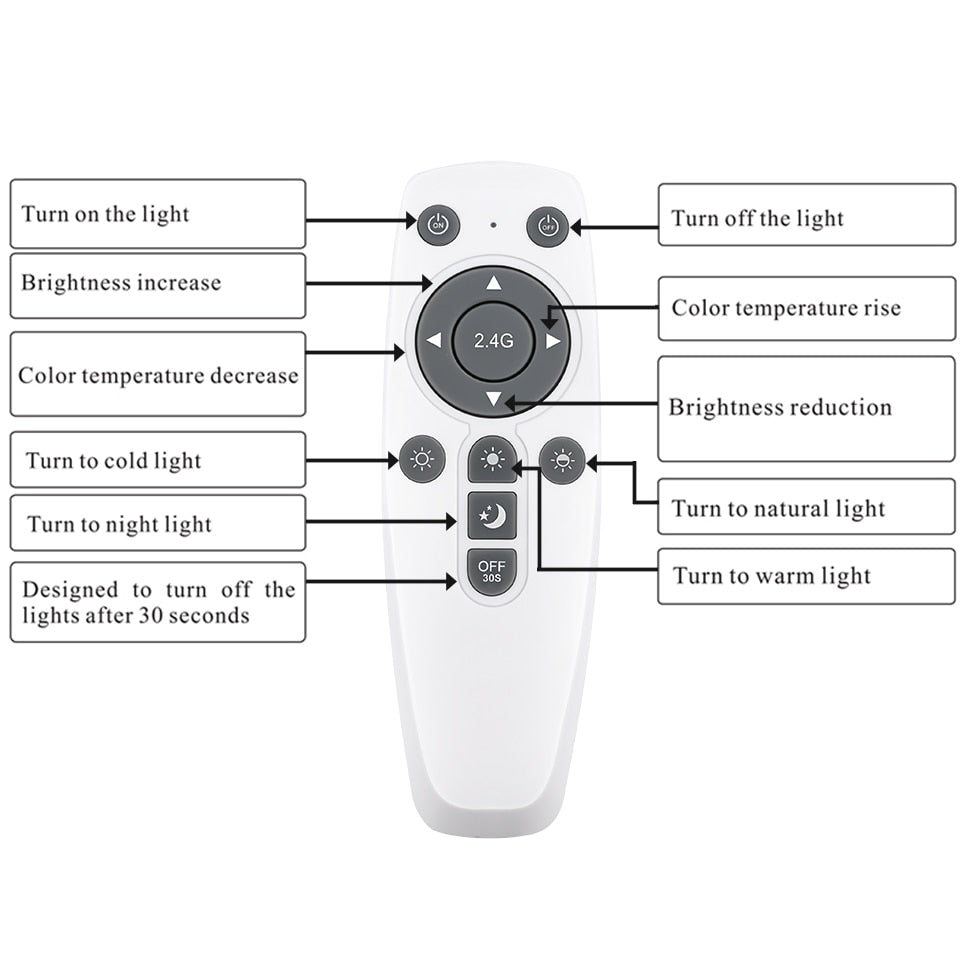 Rovenature LED Ceiling Light with Remote Control