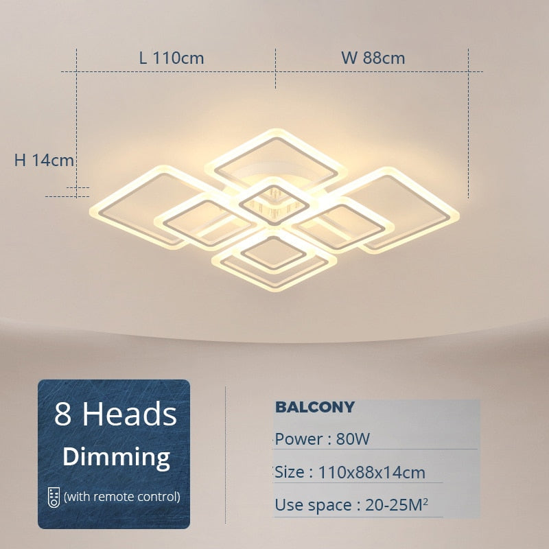 Rovenature Dimmable LED Ceiling Lights with Remote Control