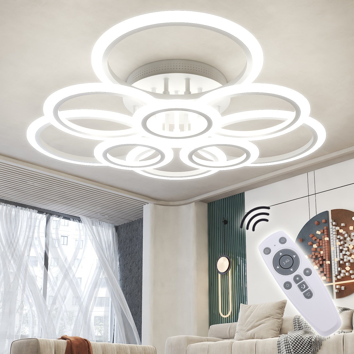 Rovenature LED Ceiling Light with Remote Control