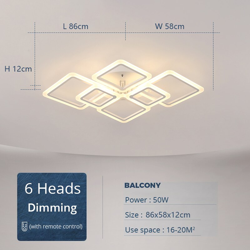 Rovenature Dimmable LED Ceiling Lights with Remote Control