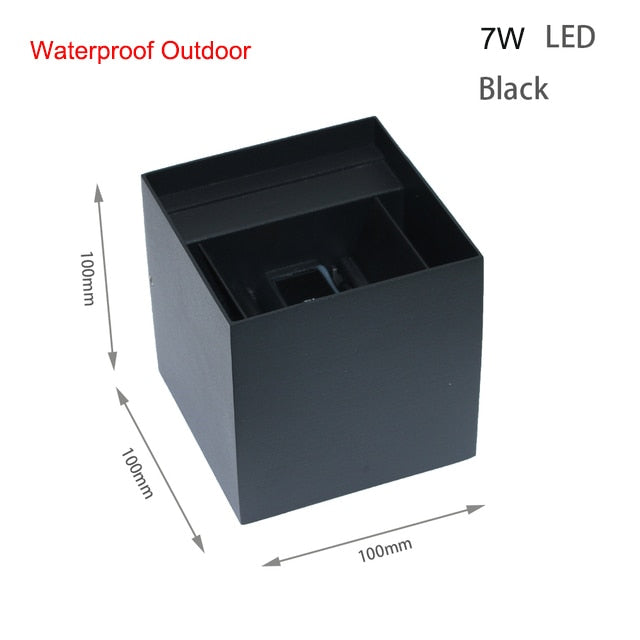 Rovenature Indoor Wall Lamp Black - Waterproof, Modern Cube Lamp Design