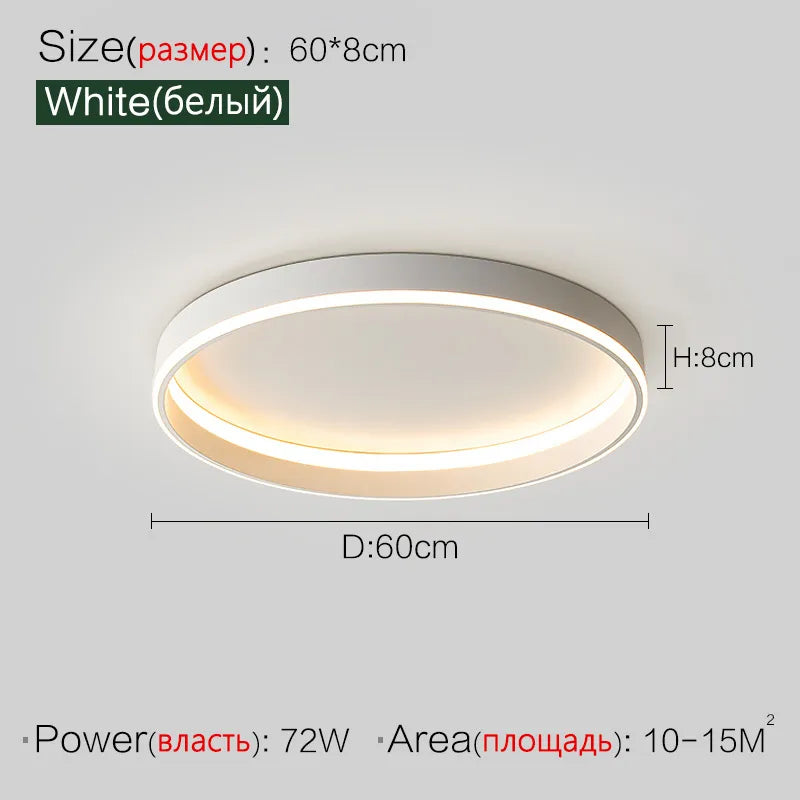 Rovenature Flat Round Ceiling Light - Modern, Flat, Round Lighting for Stylish Ambiance