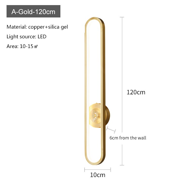 Large Indoor Wall Lamp – Luxurious Gold Wall Lamp by Rovenature for Home