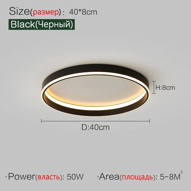 Rovenature Flat Round Ceiling Light - Modern, Flat, Round Lighting for Stylish Ambiance