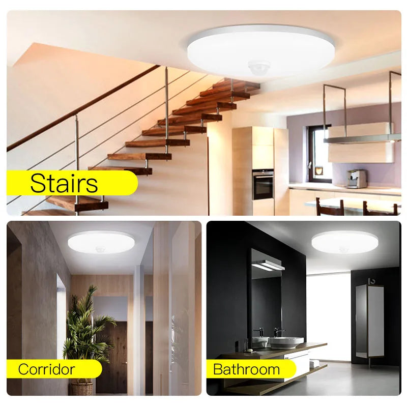 Rovenature Bad Ceiling Light with Motion Sensor - Modern Design for Bathroom Lighting