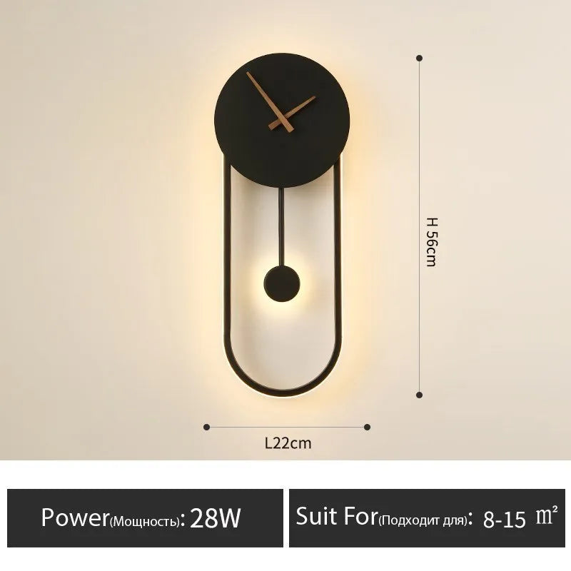 Rovenature Modern Design Lamp with Clock Function