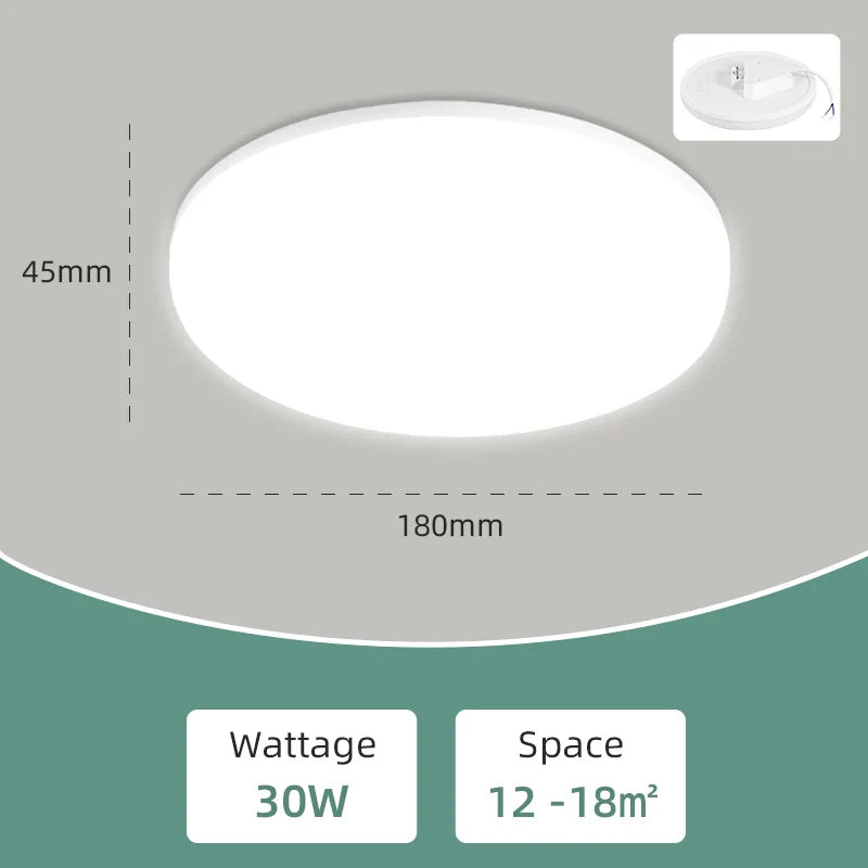 Rovenature Flat LED Ceiling Light for Bathroom