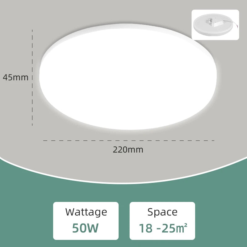 Rovenature Flat LED Ceiling Light for Bathroom