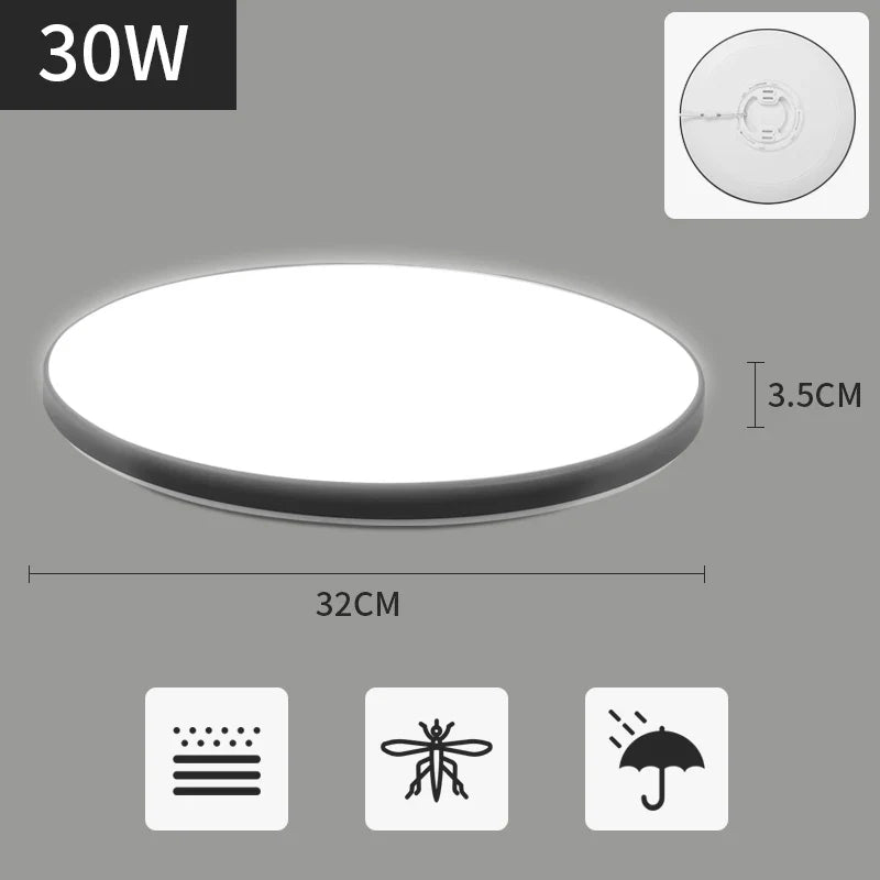 Rovenature Flat LED Ceiling Light for Bathroom